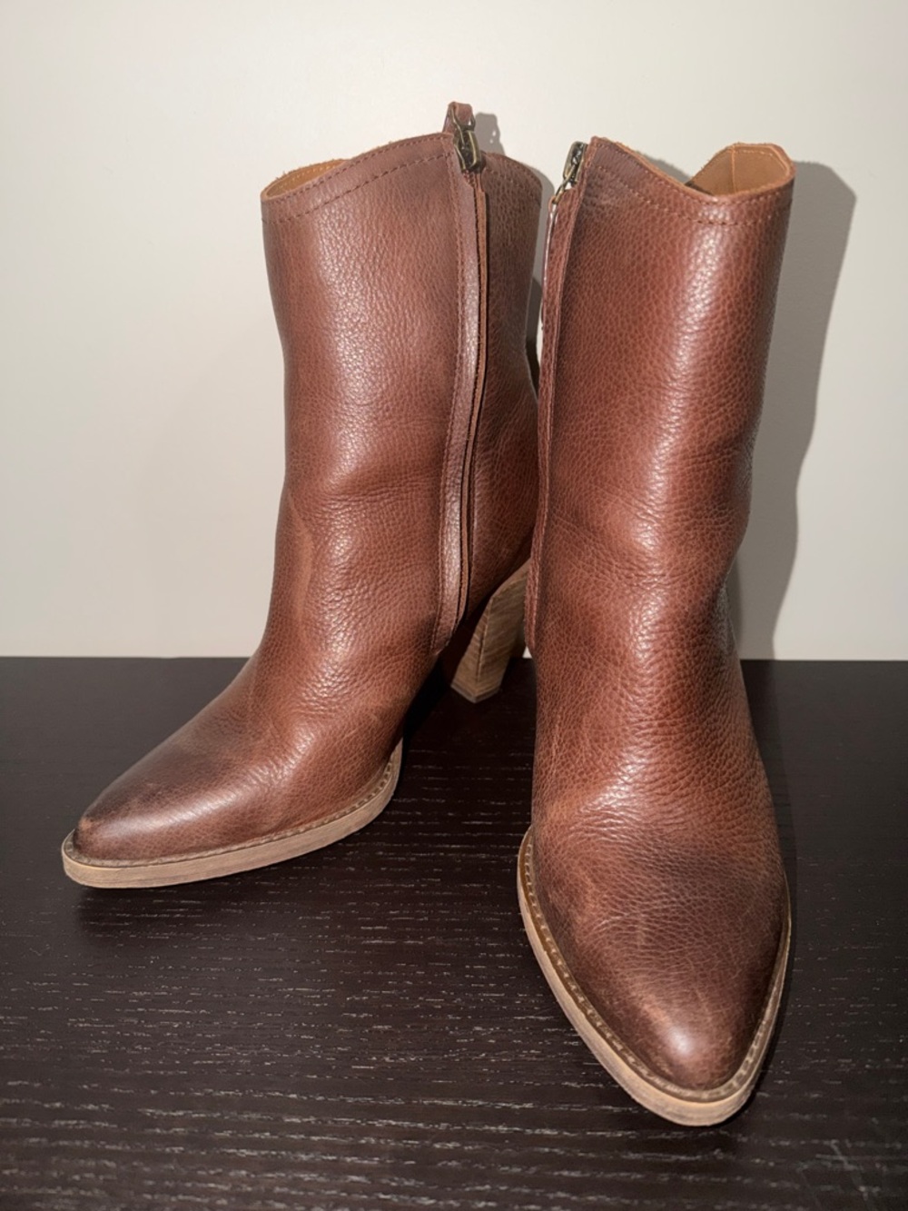 Brown Ankle Cowboy Booties